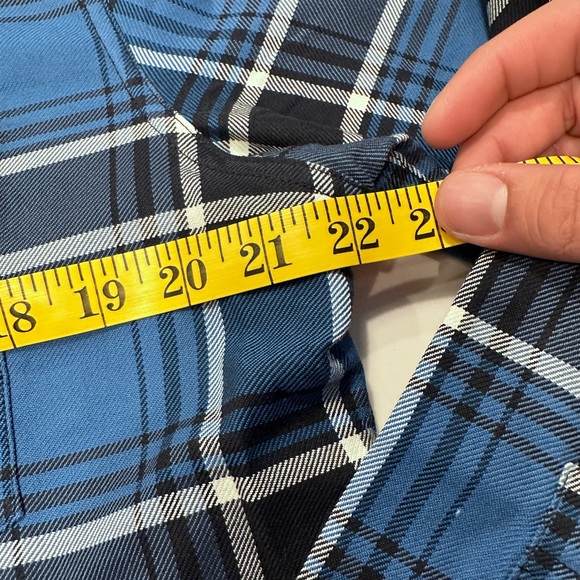 Good Threads Blue long sleeve plaid striped shirt - Picture 4 of 5